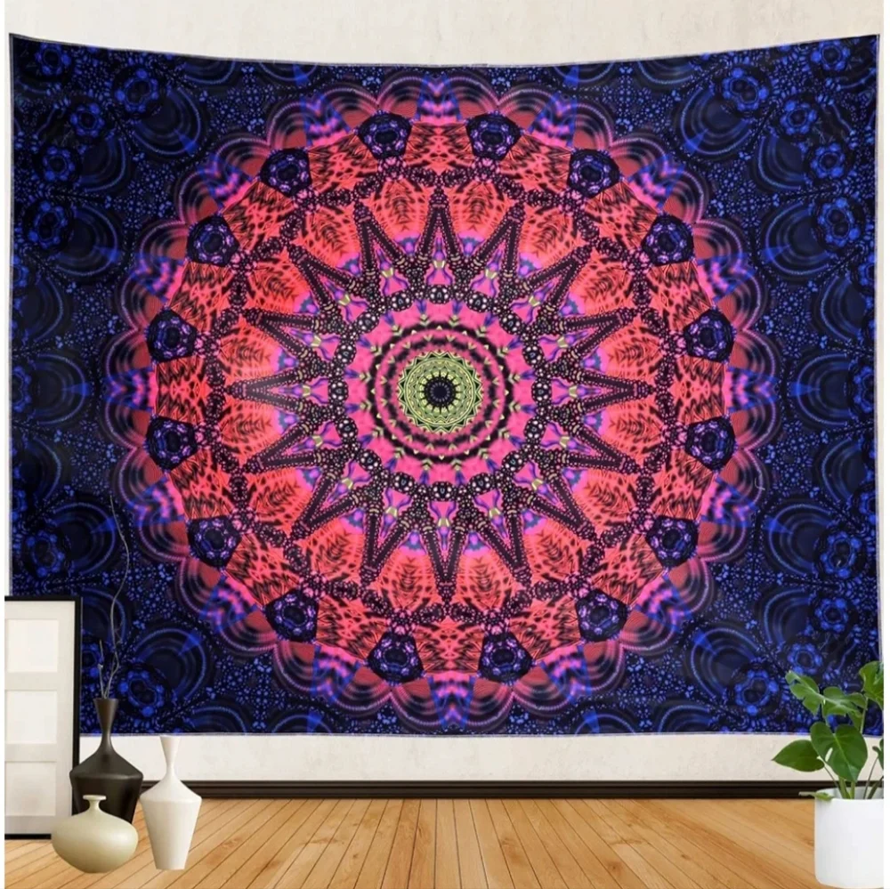 New✨️Blacklight Mandala Tapestry